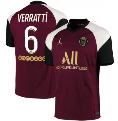 2020-21 PSG Third Away Soccer Jersey Shirt Verratti 6