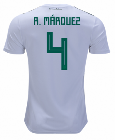 2018 World Cup Mexico Away Soccer Jersey Shirts Rafael Marquez #4