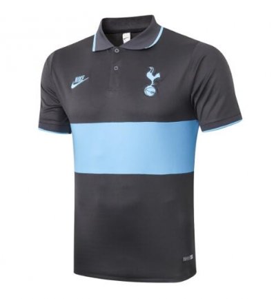 2020-21 Tottenham Hotspur Grey Blue Polo Shirt