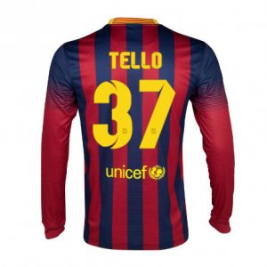 13-14 Barcelona #37 Tello Home Long Sleeve Soccer Jersey Shirt 13-14 Barcelona #37 Tello Home Long Sleeve Soccer Jersey Shirt