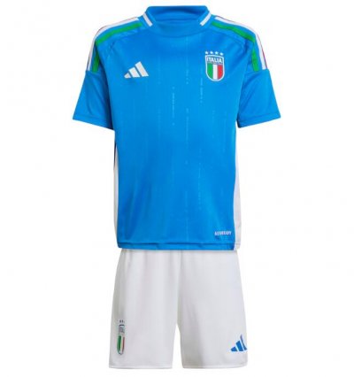 2024-25 Italy Kids Home Soccer Kits Shirt With Shorts