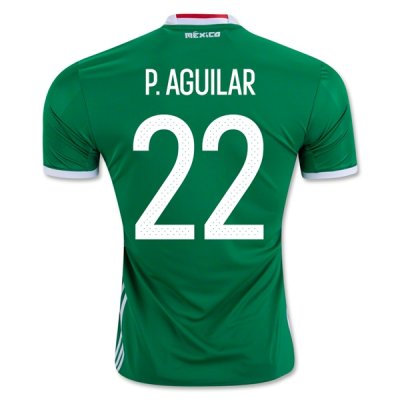 2016 Mexico P. AGUILAR #22 Home Soccer Jersey