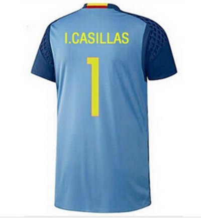 2016 Euro Spain Home Goalkeeper IKER CASILLAS #1 Jersey
