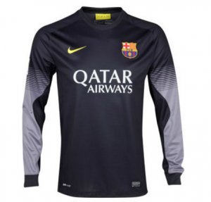 13-14 Barcelona Black Goalkeeper Long Sleeve Jersey Shirt 13-14 Barcelona Black Goalkeeper Long Sleeve Jersey Shirt
