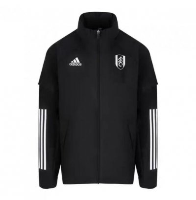 2020-21 Fulham Black Windbreaker Jacket