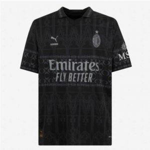 2023-24 AC Milan Fourth Away Black Soccer Jersey Shirt