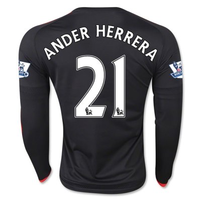 2015-16 Manchester United ANDER HERRERA 21 LS Third Soccer Jersey