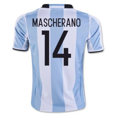 2016 Argentina Mascherano 14 Home Soccer Jersey