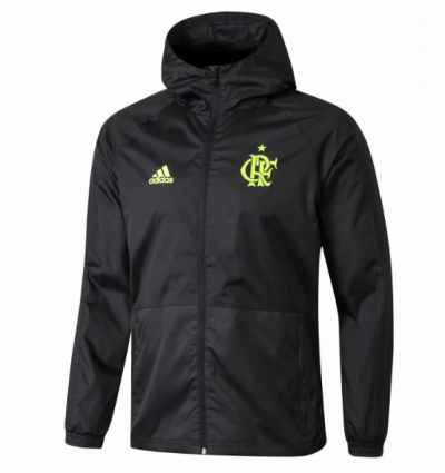 18-19 Flamengo Black Windbreaker Jacket