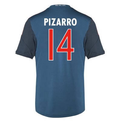 13-14 Bayern Munich #14 Pizarro Away Black&Blue Jersey Shirt