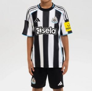 2025-26 Newcastle United Home Kids Soccer Kits Shirt With Shorts