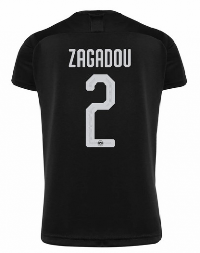 2019-20 Borussia Dortmund Away Soccer Jersey Shirt Zagadou 2