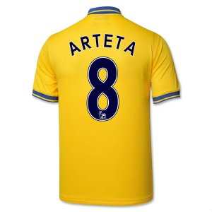 13-14 Arsenal #8 Arteta Away Yellow Jersey Shirt 13-14 Arsenal #8 Arteta Away Yellow Jersey Shirt