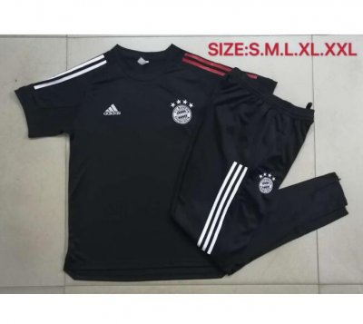 2020-21 Bayern Munich Black Training Kits Shirt with Pants