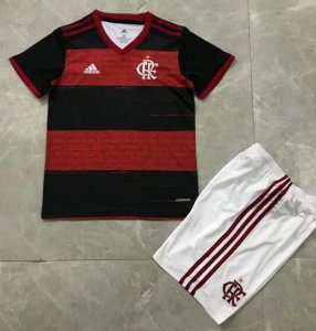 2020-21 Kids Flamengo Home Soccer Shirt With Shorts