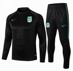 2019-20 Atletico Nacional S.A Black Training Kits Sweat Shirt and Pants