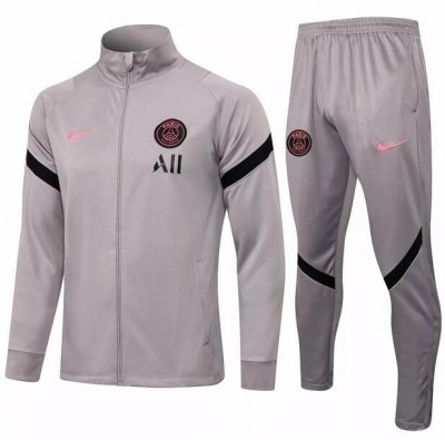 2021-22 PSG Light Grey Training Kits Jacket with Pants