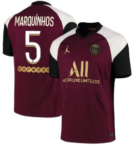2020-21 PSG Third Away Soccer Jersey Shirt Marquinhos 5