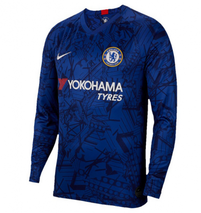 2019-20 Chelsea Long Sleeve Home Soccer Jersey Shirt