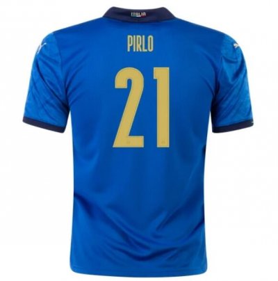 2020 EURO Italy Home Soccer Jersey Shirt ANDREA PIRLO 21