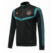 2019-20 Ajax Black Training Jacket Green Stripe