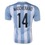 Argentina 2015/16 MASCHERANO #14 Home Soccer Jersey