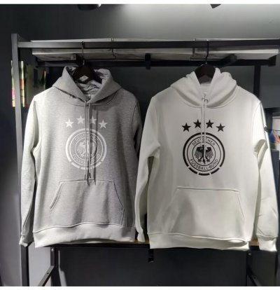 2022 FIFA World Cup Germany Grey White Hoodie Sweatshirt