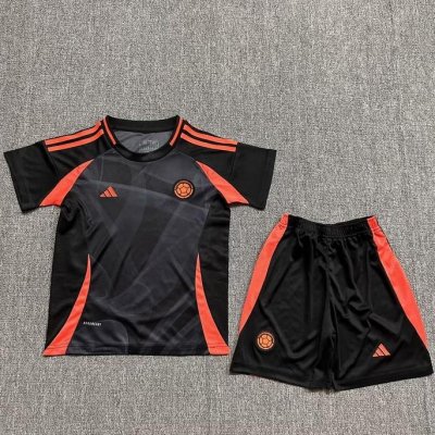 2024 Copa America Colombia Kids Away Soccer Kits Shirt With Shorts