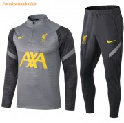 2021-22 Liverpool Grey Training Kits Sweatshirt with Pants
