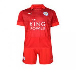 Kids Leicester City 2016-17 Away Soccer Shirt With Shorts