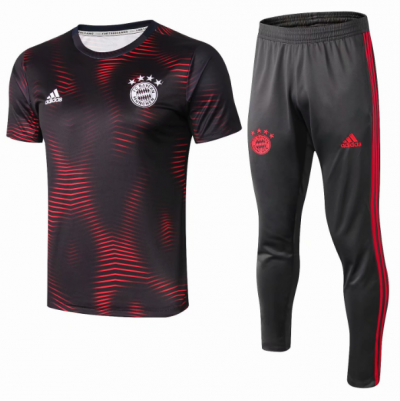 2018-19 Bayern Munich Red Wave Kits Training Shirt + Pants