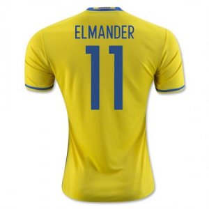 2016 Sweden Elmander 11 Home Soccer Jersey