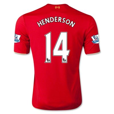 2015-16 Liverpool HENDERSON #14 Home Soccer Jersey