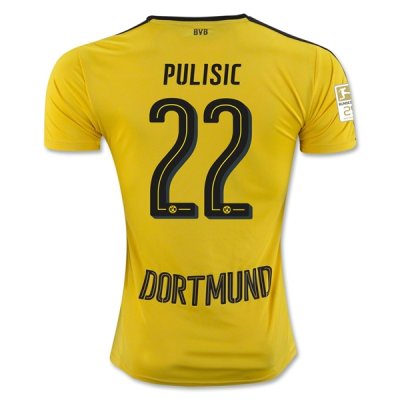 2016-17 Borussia Dortmund PULISIC 22 Home Soccer Jersey