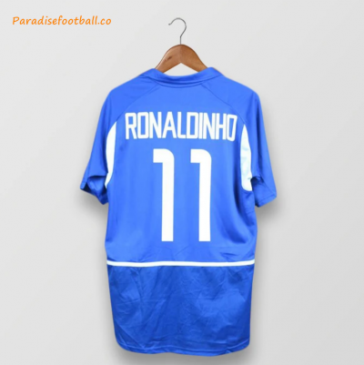 2002 Brazil Retro Away Soccer Jersey Shirt RONALDINHO #11