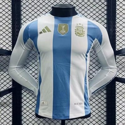 2024 Copa America Argentina Home Long Sleeve Soccer Jersey Shirt Player Version