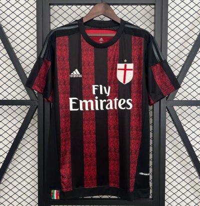 2015-16 AC Milan Retro Home Soccer Jersey Shirt