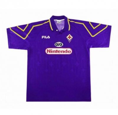 1997-98 Fiorentina Retro Home Soccer Jersey Shirt