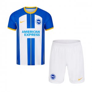 Kids Brighton & Hove Albion 2022-23 Home Soccer Kits Shirt With Shorts