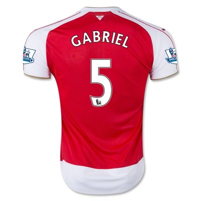 2015-16 Arsenal GABRIEL 5 Home Soccer Jersey