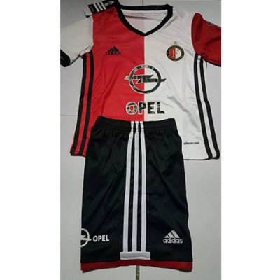 Kids Feyenoord 2016-17 Home Soccer Shirt With Shorts