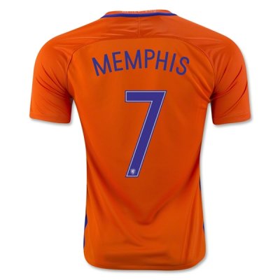 2016 Euro Netherlands MEMPHIS 7 Home Soccer Jersey