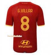2021-22 AS Roma Home Soccer Jersey Shirt with G.VILLAR 8 printing