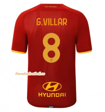 2021-22 AS Roma Home Soccer Jersey Shirt with G.VILLAR 8 printing