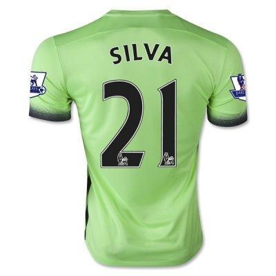 2015-16 Manchester City SILVA #21 Third Soccer Jersey