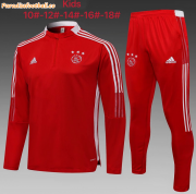 2021-22 Ajax Kids Red Sweatshirt and Pants Youth Training Kits