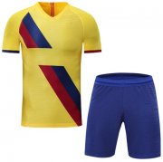 Barcelona Style Customize Team Yellow Soccer Jerseys Kit(Shirt+Short)