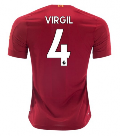 2019-20 Liverpool Home Soccer Jersey Shirt Virgil van Dijk #4