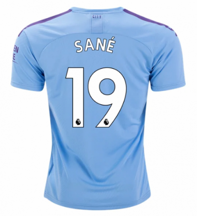 2019-20 Manchester City Home Soccer Jersey Shirt Sane #19