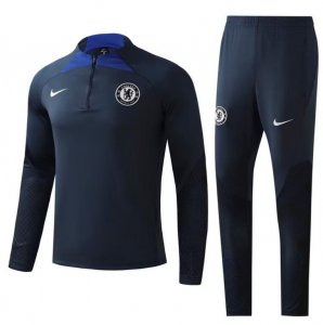2022-23 Chelsea Navy Training Kits Sweatshirt with Pants